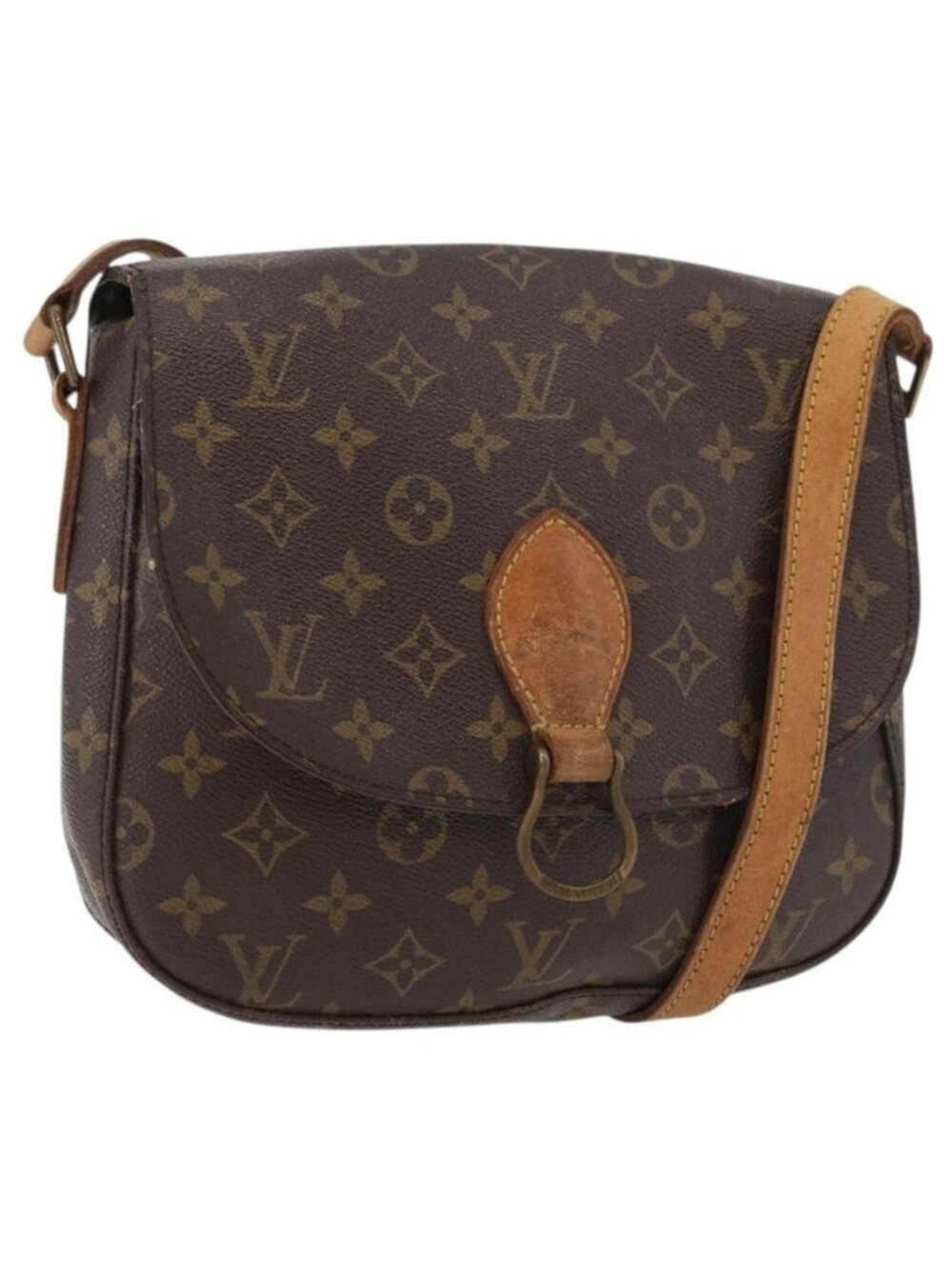 Authentic LOUIS VUITTON Monogram Saint Cloud GM Shoulder Bag M51242 LV